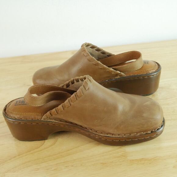 Born Telly Clog Size 8 Brown Leather Slingback Mule Boho Western Y2K Shoes - Picture 7 of 12